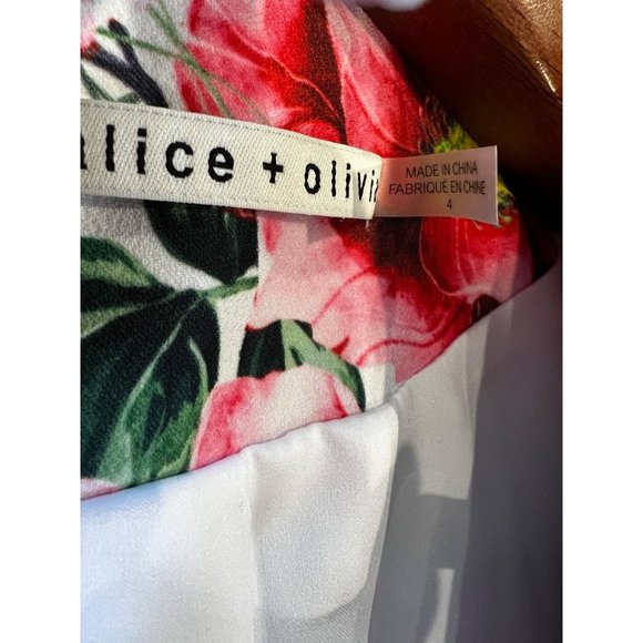 NWOT Alice + Olivia Latoya Floral Minidress Size 4 - Picture 5 of 7